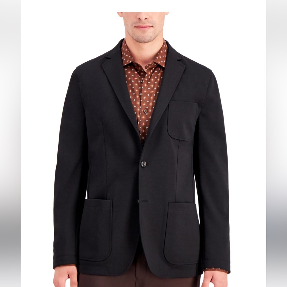Alfani black classic fit blazer single button starch size medium office …